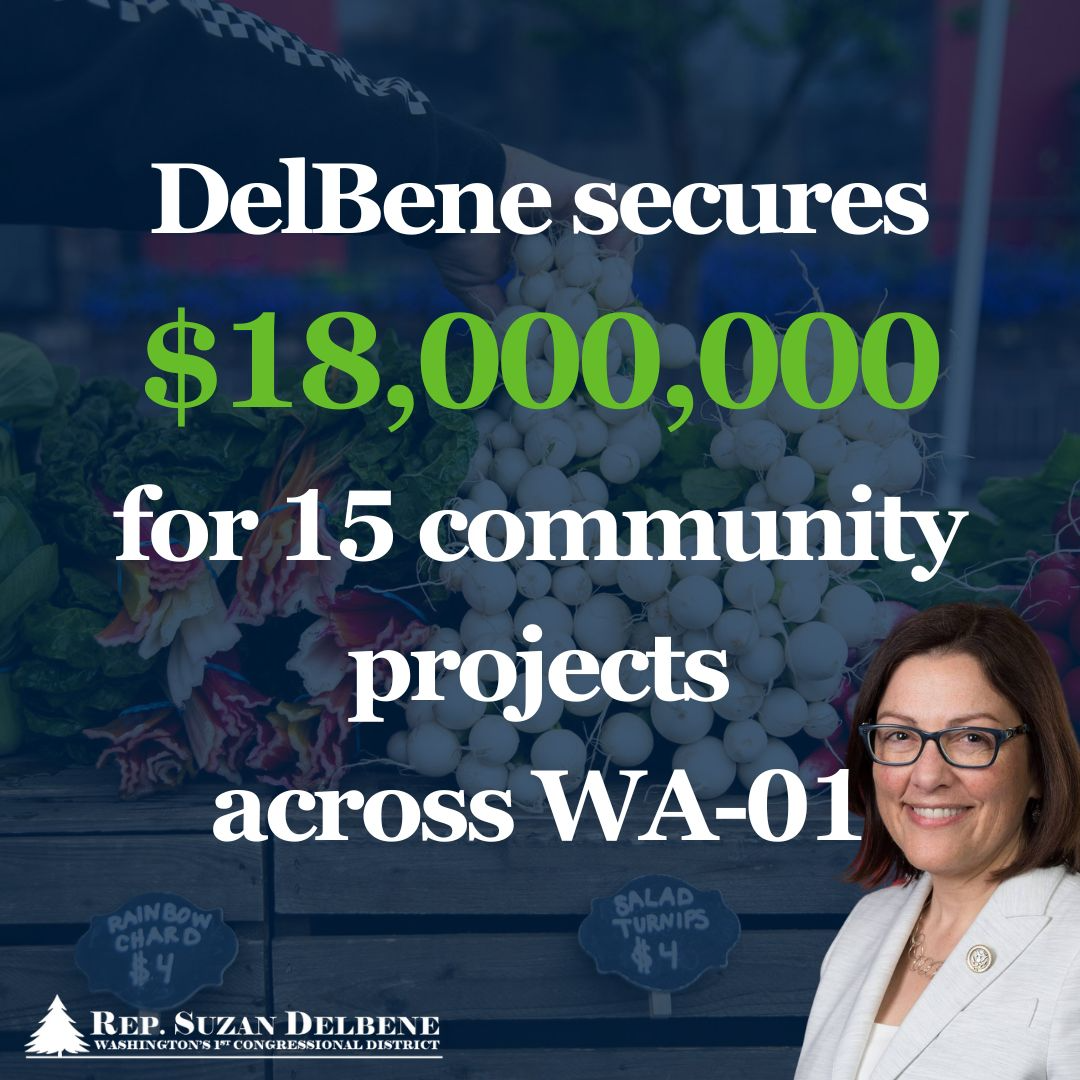 DelBene secures $18M for community projects across WA-01!