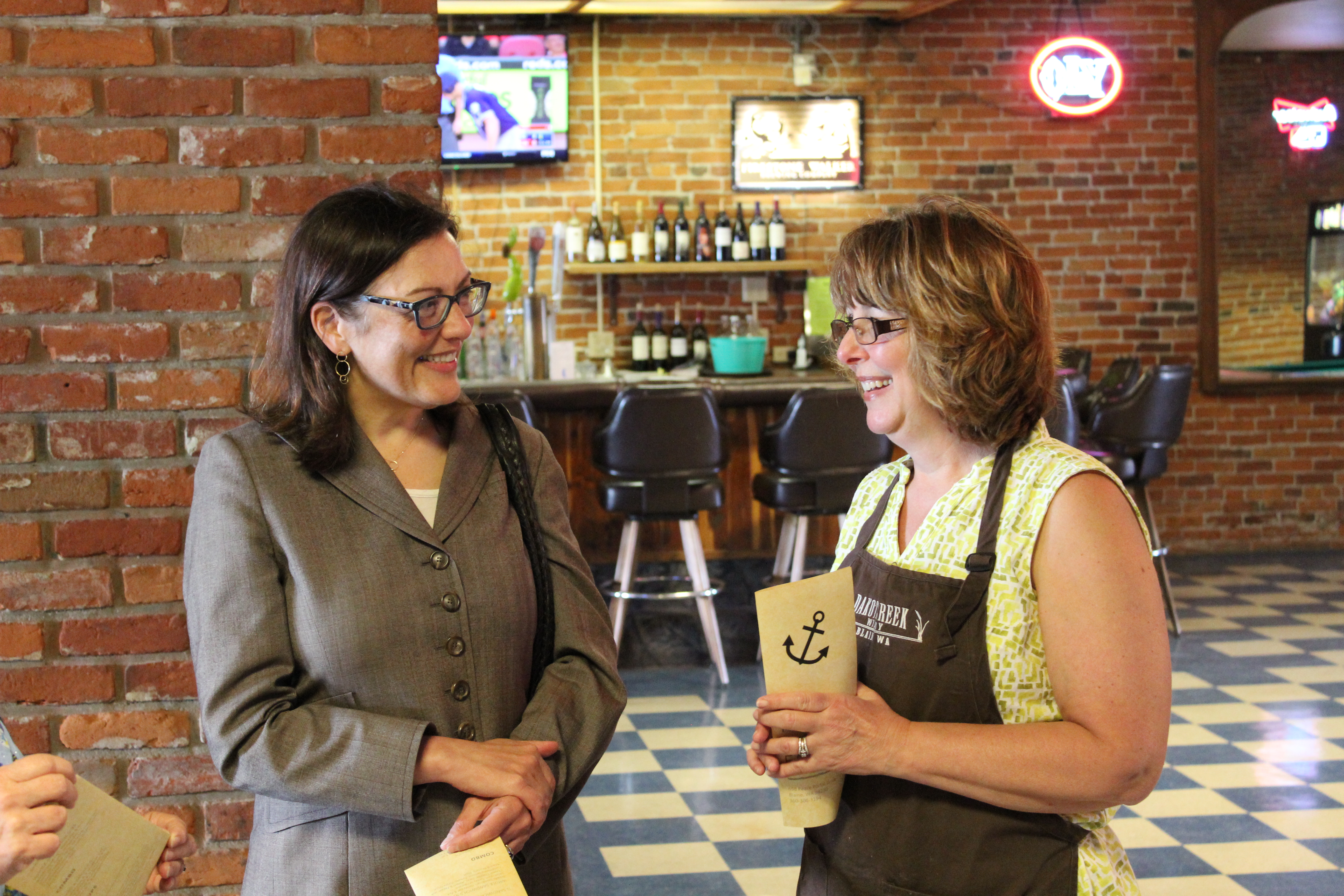 Congresswoman Suzan DelBene at a small business