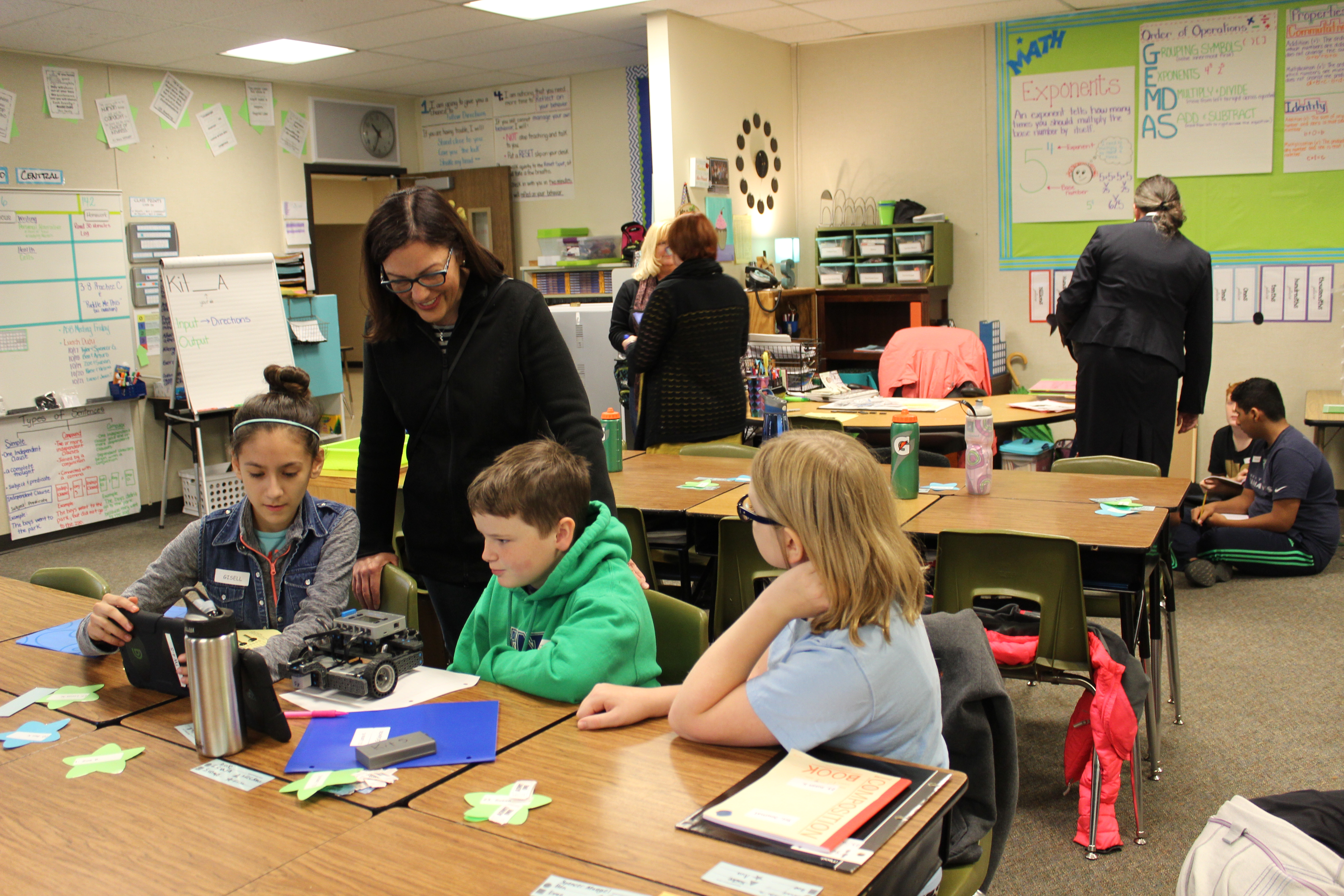 Congresswoman Suzan DelBene in a classroom with students